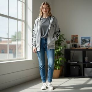 272 - 🏍️ Uni-Sex Zip Up Artwork Hoodie